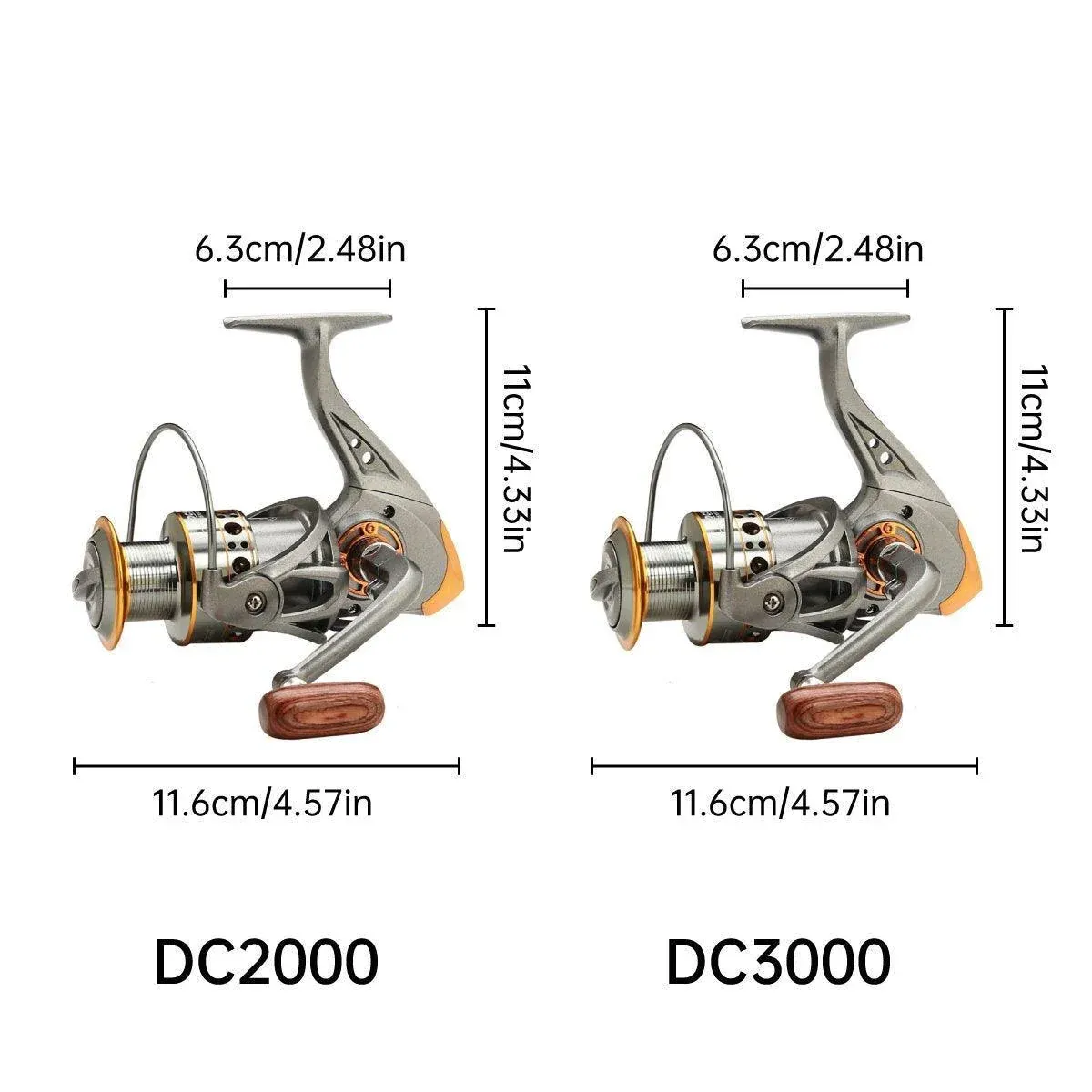 All-Metal Spinning Fishing Reel Sea Pole Fishing Gear Wire Cup Fishing Rod - 2000 โ image 4