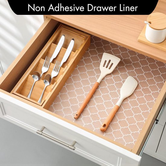 Drawer Mat - Kitchen Cabinet Shelf Protector - Non-Adhesive, Waterproof EVA Drawer Mat, Easy to Cut to Size for Refrigerator, Cabinet or Chest of Drawers โ image 3