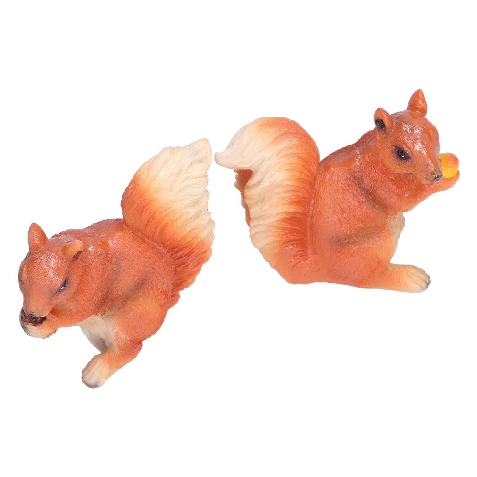 Resin Animal Squirrels Model Cartoon Squirrels Shaped Statue Decoration Synthetic Resin Micro Landscape Crafts for Home Garden Terrace YardStyle 2 — image 4
