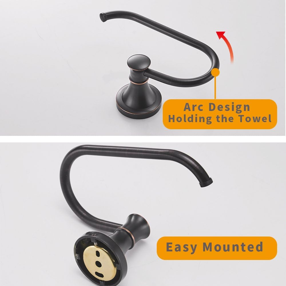Oil Rubbed Bronze Toilet Tissue Paper Holder Oil Rubbed Bronze Bathroom Accessories Toilet roll Paper Hanger, Wall Mounted, Rustproof โ image 6