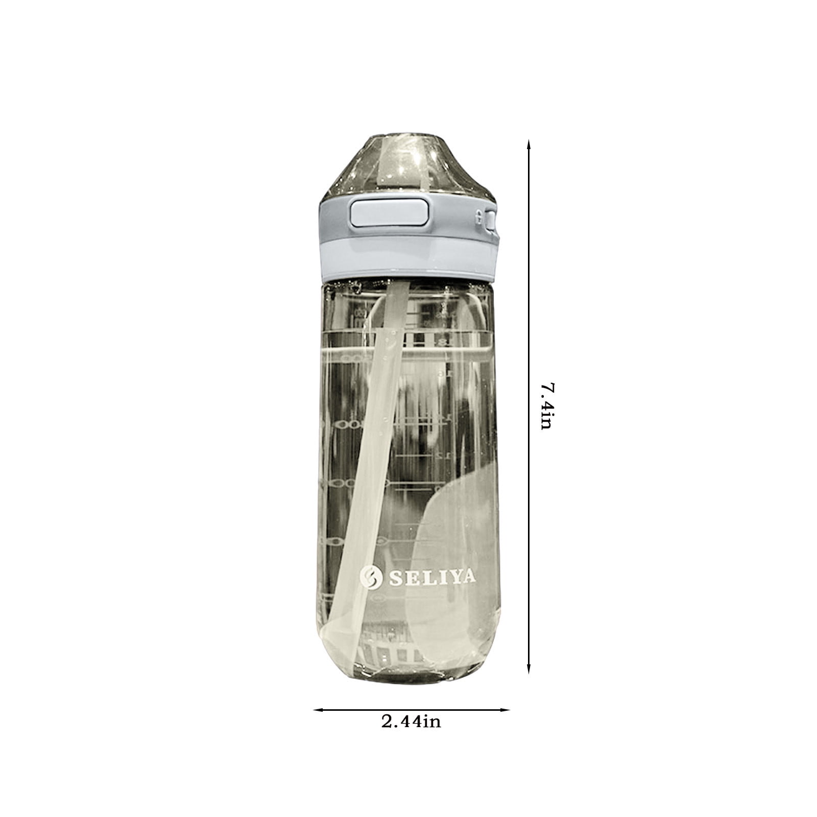 Straw Water Bottle, Water Bottle Cup for Kids/Toddlers Ages 3+ Spill Proof Leak Proof, Water Bottles Great for School Sports Daycare & Camp White — image 3
