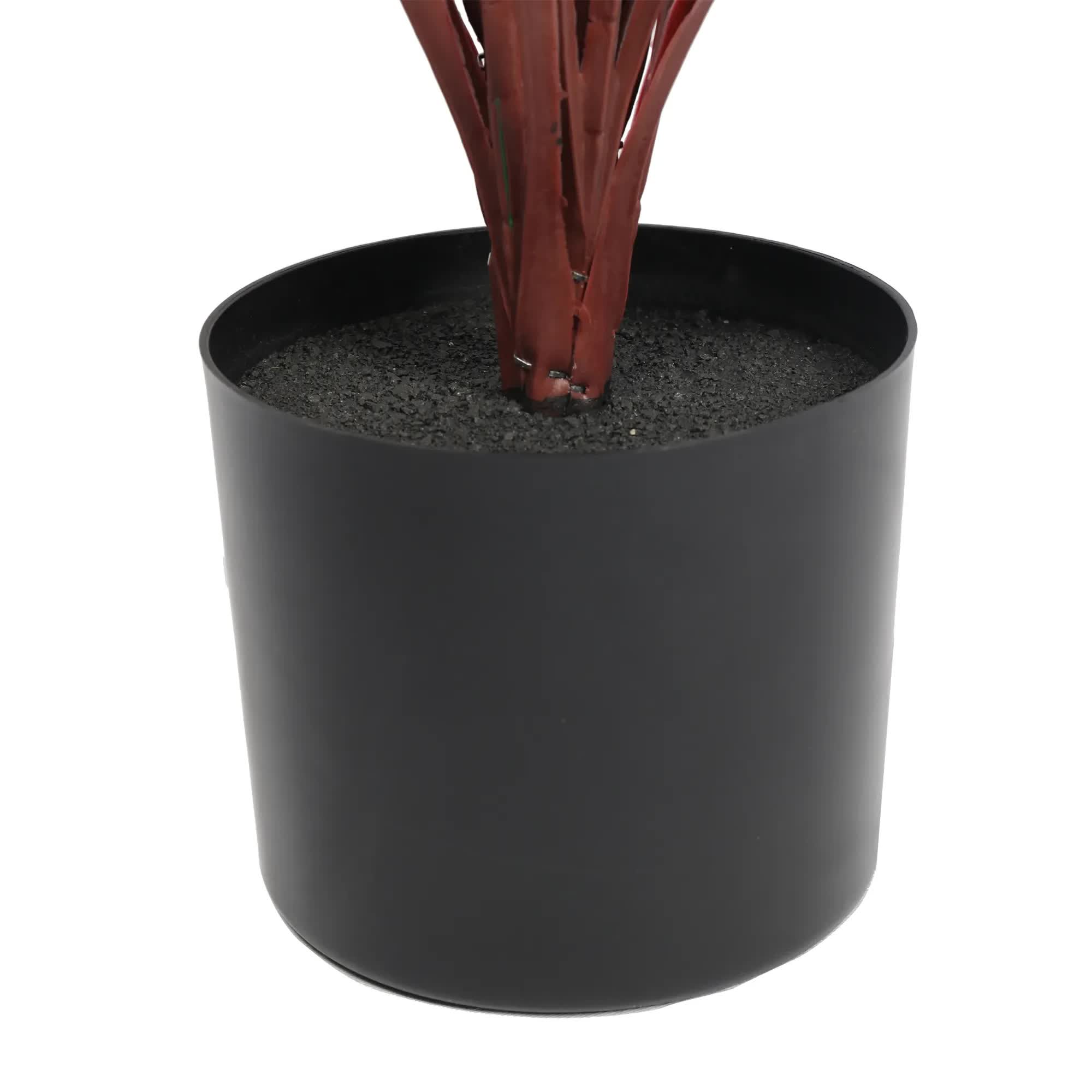 Burgundy Potted Artificial Long Grass (Yucca Grass) 115cm UV Resistant โ image 5