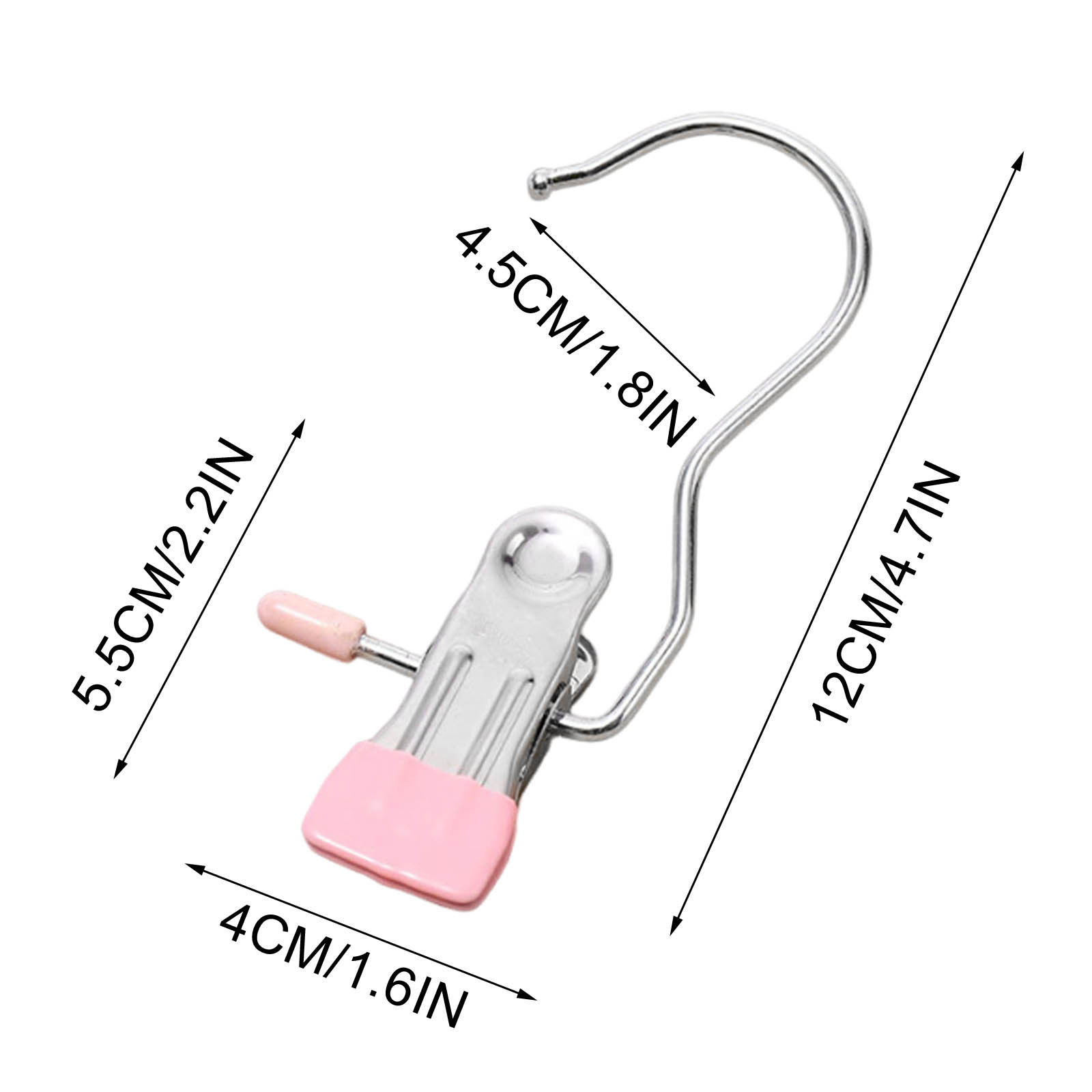 15 Pack Clothes Pins, Hanger Hooks, Stainless Steel Laundry Clips, Travel Hangers, Towel Clips, Legging Organizer for Closet Hanging, Space, Silver ā image 2
