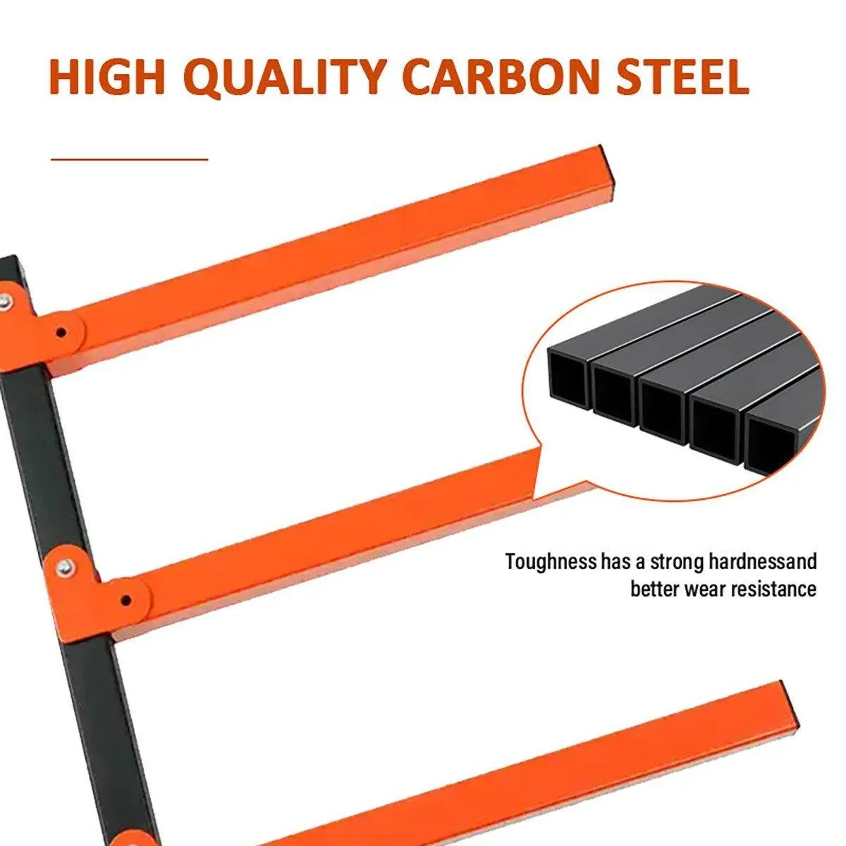 2PCS Wall Mounted Folding Storage Rack Carbon Steel Multi-Layer Organizer — image 5