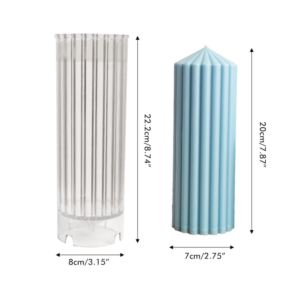 Coarse Rack Tip Scented Candle Mold Geometric Shape Plastic Candle Making Molds for Making Paraffin Wax and Carnauba Wax โ image 3