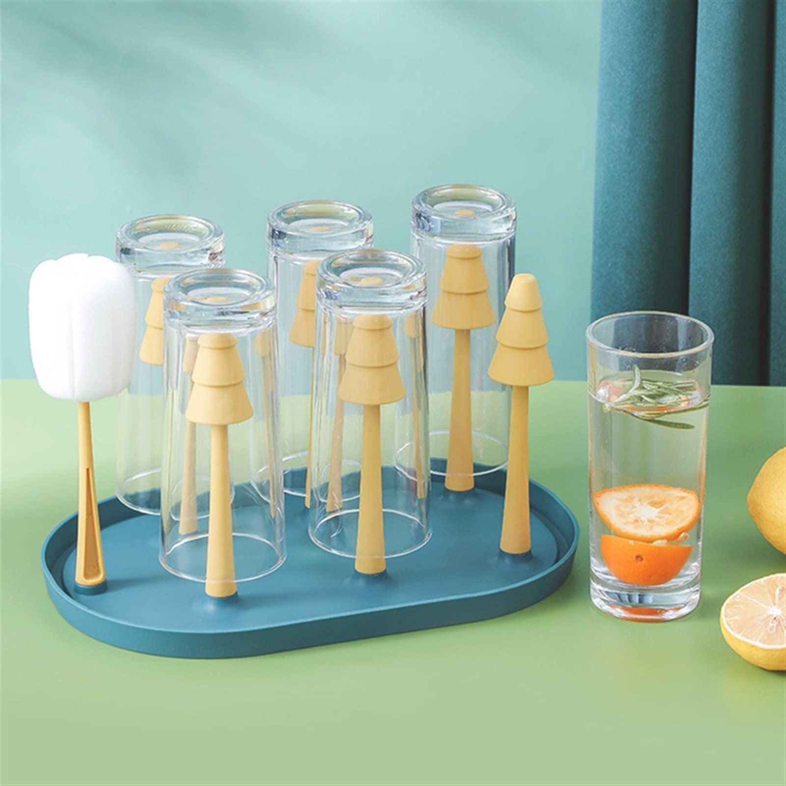 Coffee Mug Holder Cup Storage Rack Glass Hanging Rack Kitchen Storage Rack Draining Rack Can Hold 6 Cups Cup Storage Rack โ image 5