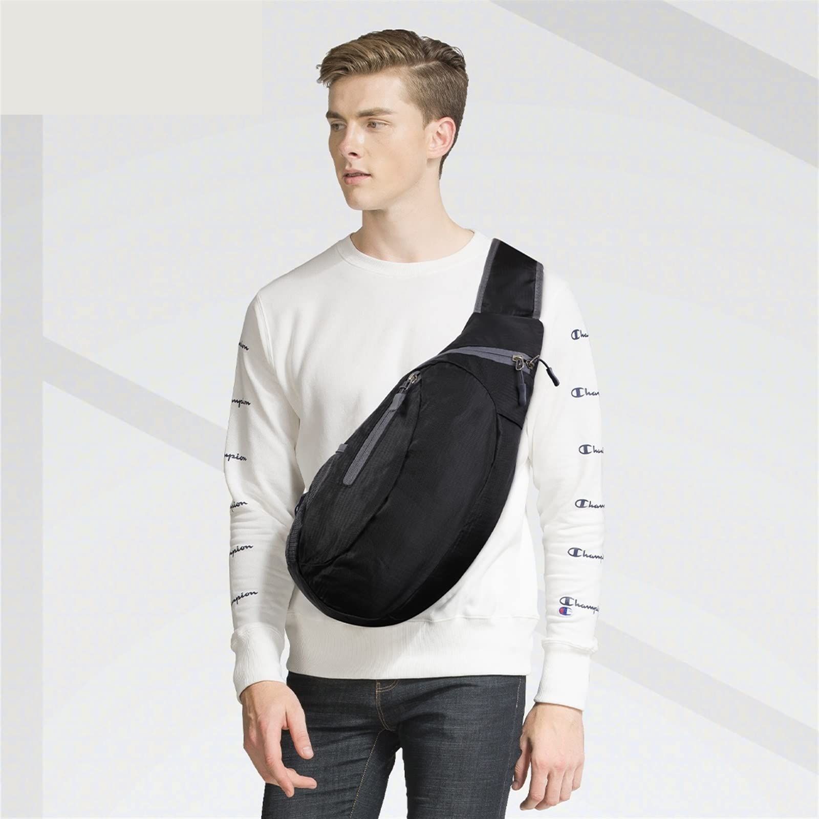 Crossbody bag, men's chest bag, waterproof travel sports crossbody bag, mountain climbing mobile phone bag โ image 4