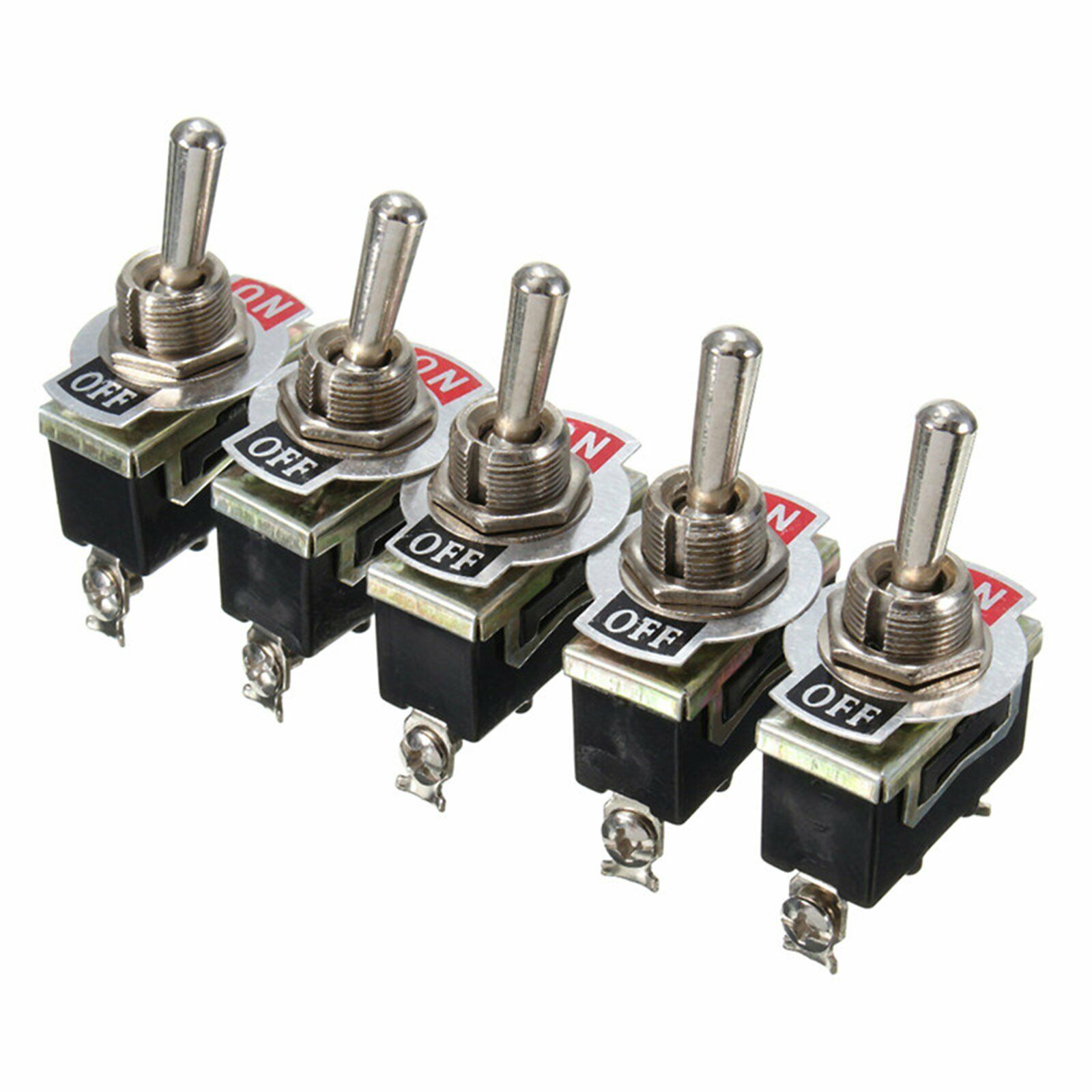 5x Toggle Switch 12V ON OFF Car Flick Dash Light Marine 12 Volt Switches Boat — image 4