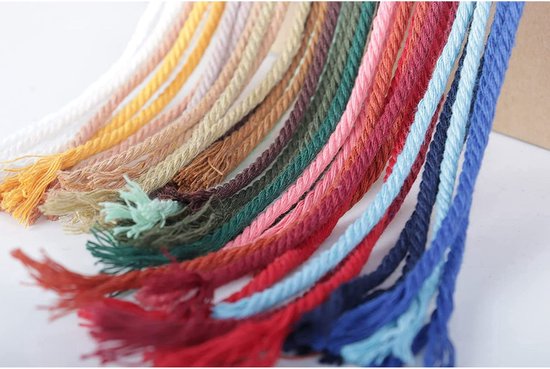 4mm 109 Yard Macrame Cord, Naturally Colored Cotton Cord - Suitable for Wall Decor, Plant Decor, Crafting and Knitting (White) โ image 2