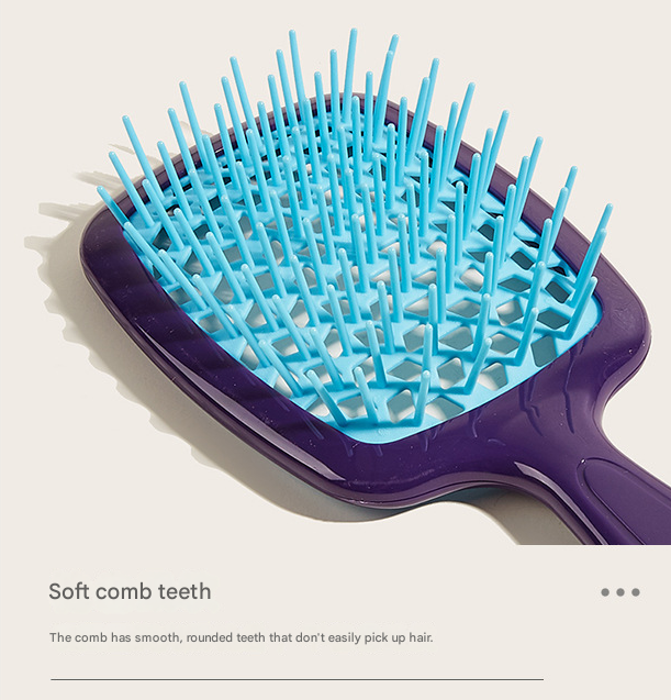 Purple 8-Piece Detangling Hair Brush Set - Vented Wet/Dry Brushes for Smooth, Knot-Free Hair โ image 2