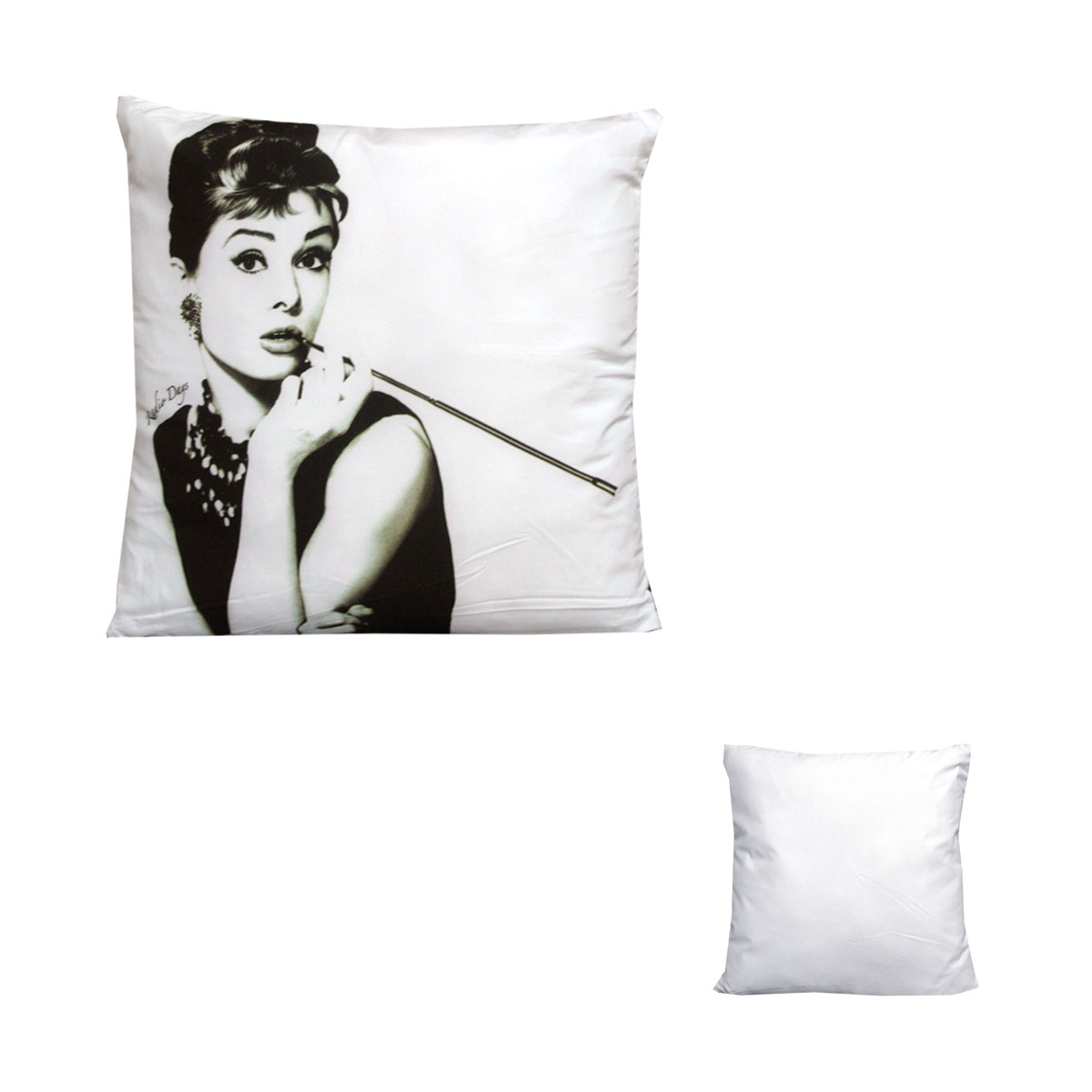 Audrey Hepburn Breakfast at Tiffany's Square Filled Cushion 43 × 43 cm