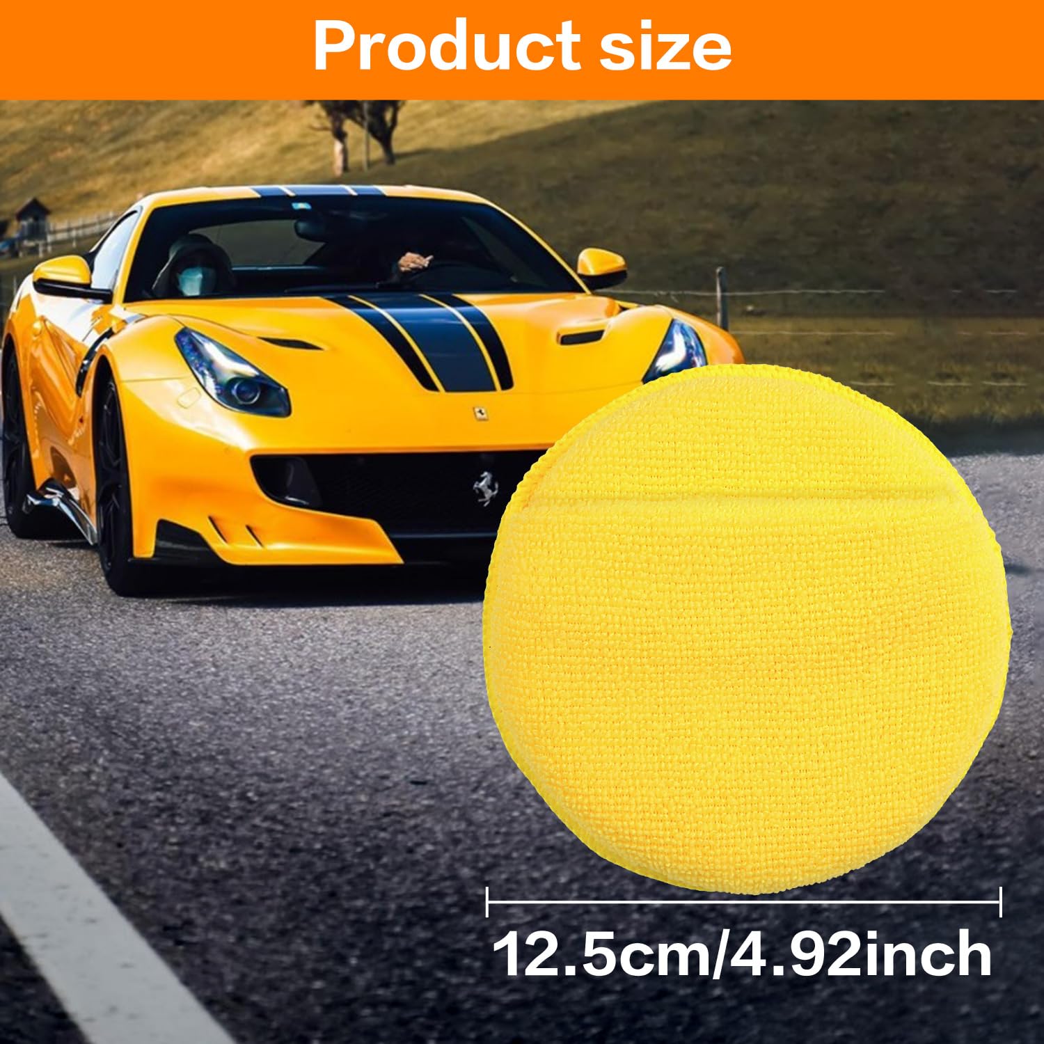 Microfiber Wax Applicator Pads, Car Wax Applicator with Finger Pocket, Buffing & Detail Polishing Foam Pads for Car Cleaning and Fine Polishing (5 inch, 6 — image 4