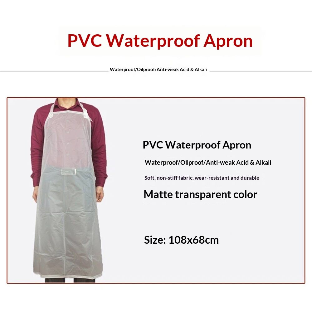 Bib Apron with Fixed Neck Strap and Utility Pocket – Full-Coverage Chef Apron for Kitchen, Restaurant & Café — image 5