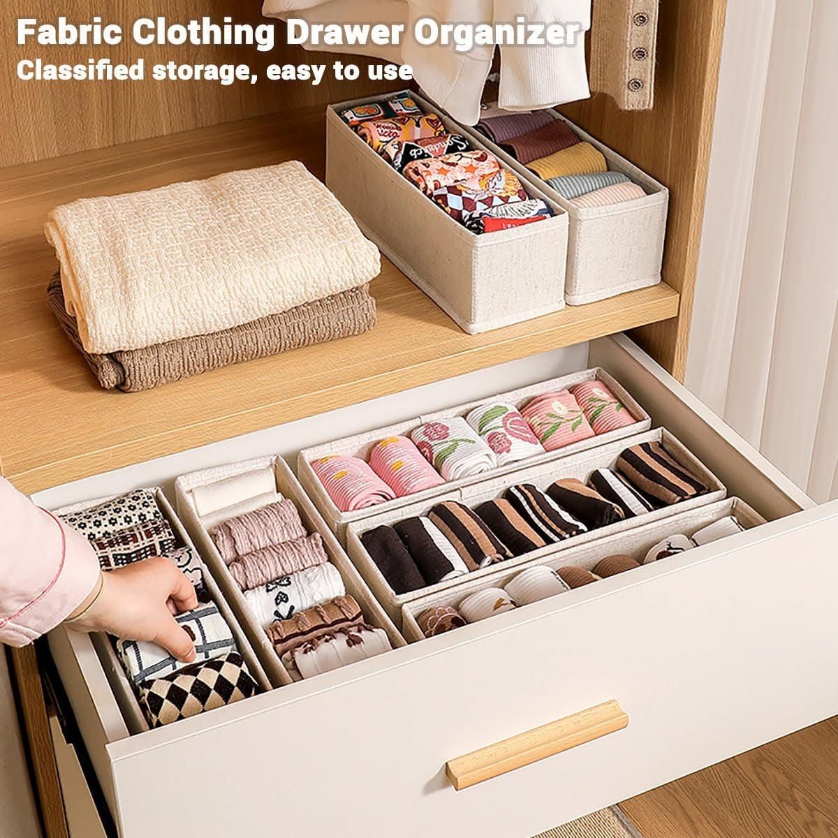 6pcs Foldable Socks Underwear Storage Basket Portable Drawer Organizer Box β image 6