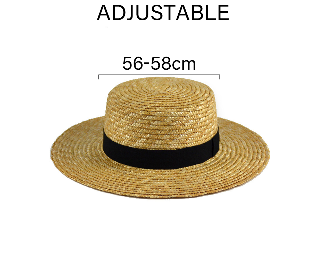 Straw Sun Hats for Women Wide Brim Boater Hat Summer Packable UV Protection Beach Hats for Women Men โ image 2