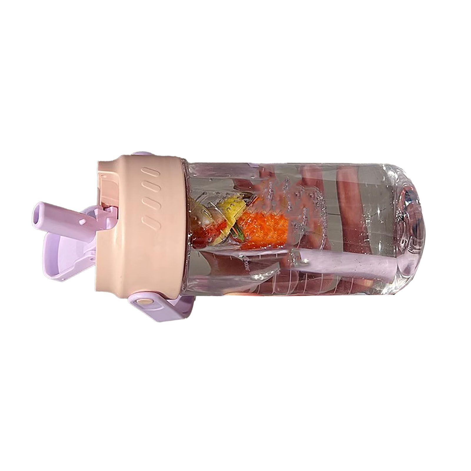 Straw Water Bottle Built in Tea Strainer with Handle PC 700ml Beautiful Cute Straw Bottle for Girls Women Pink — image 3