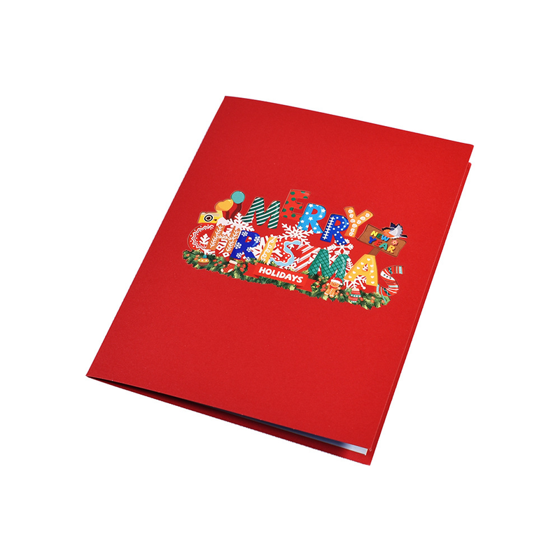 Christmas Train 3D Pop Up Greeting Card, Holiday Xmas Gift Card with Envelope & Note Card, Christmas Party Invitation & Festive(Font) — image 2