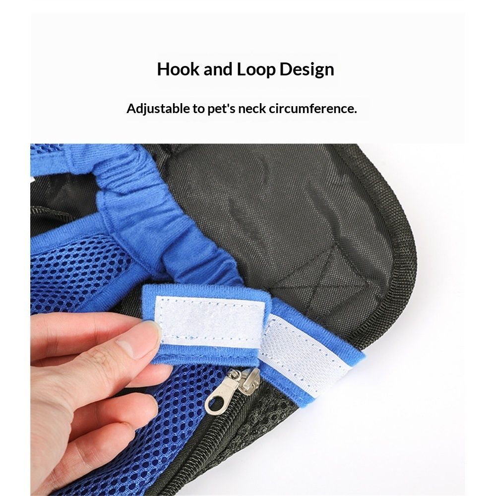 Pet Dog Carrier Backpack, Portable Breathable Mesh Chest Carrier, Polyester Woven Double Shoulder Pet Bag for Outdoor Adventures (Blue, S) — image 3