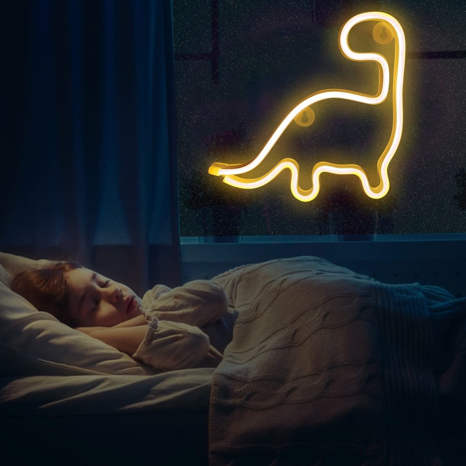 Dinosaur Neon Sign Led Light Wall Decoration Room Decor Cute Night Light Gift Children Kids Girl Gift Birthday Party Light — image 4