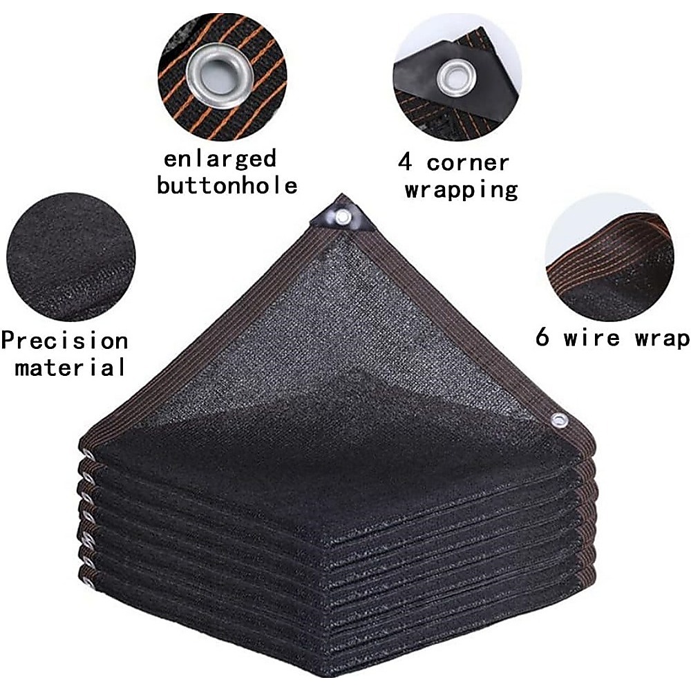 15m x 2m Fence Windscreen Privacy Screen Shade Cover Black Fabric Mesh Garden โ image 3
