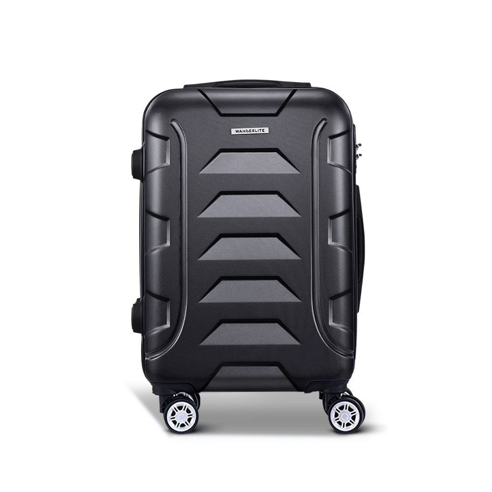 Wanderlite 20 Inch Luggage with Zipper Lock Travel Suitcase Carry On Hard Shell Luggage Case Black — image 3