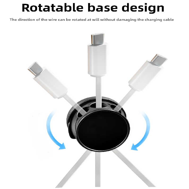 10-PCS White 360 Degree Rotating Cable Organizer with Magnetic Mount for Desktop Wire Management โ image 4