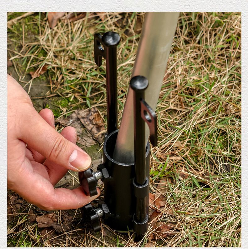 Tent Holder Camping Tent Pole Holder, Portable Tent Holder Tube Outdoor Reinforced Windproof Shade, Tarp Pole Holder for Camping