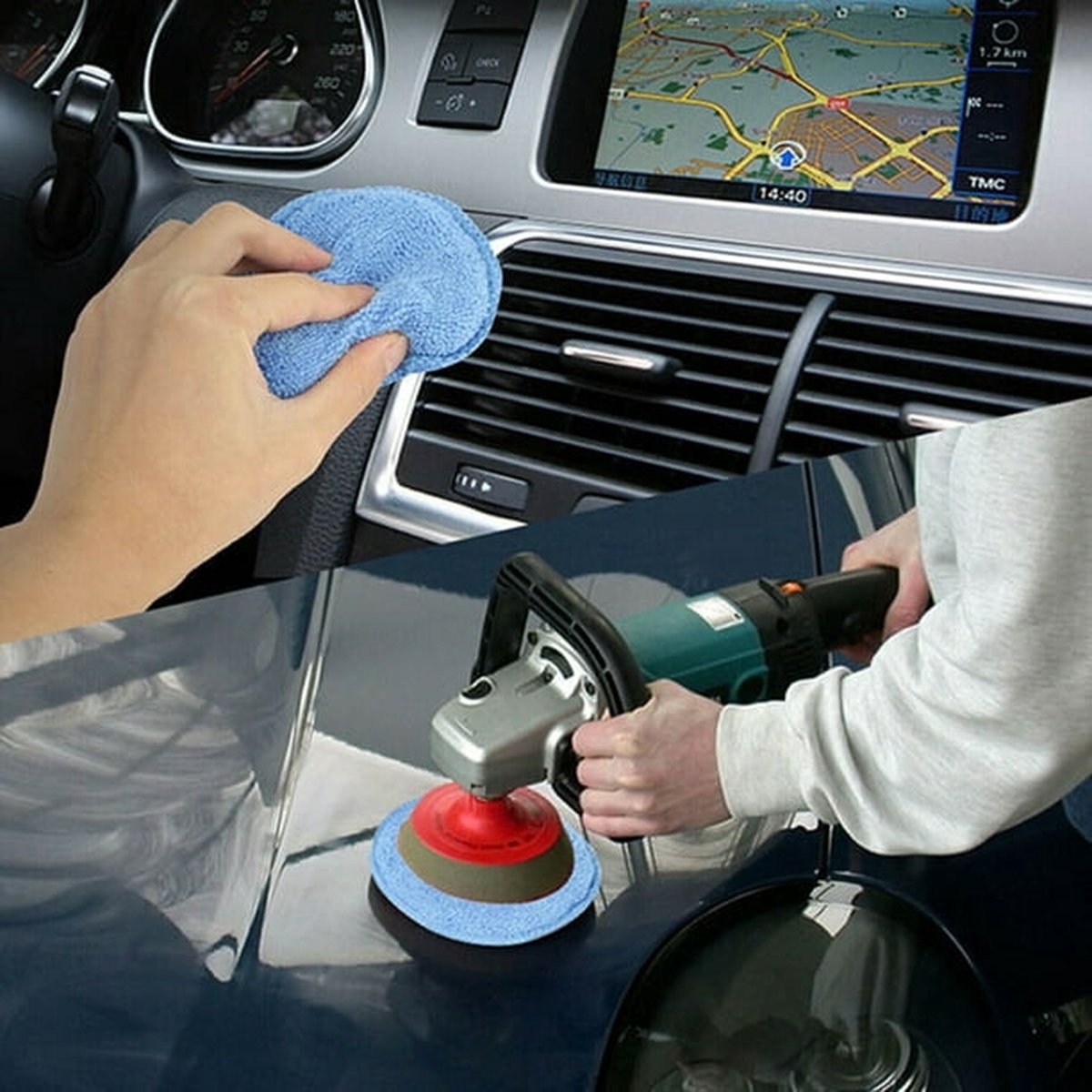 Polishing Sponge - Car Polishing Pads - Car Cleaning Sponges Polishing Pads - For Car Care - Polish Foam Applicator Pads - 6 Pieces ø 125mm - For Cars, Trucks — image 5