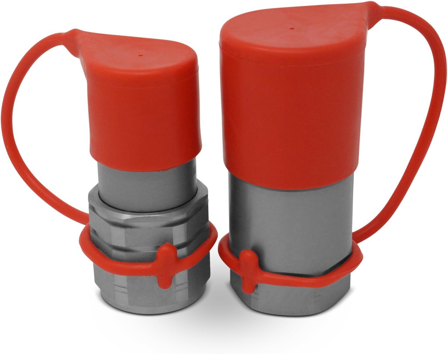 1/2" Skid Steer Bobcat Flat Face Hydraulic Quick Connect Couplers/Couplings Set w/Dust Caps โ image 5
