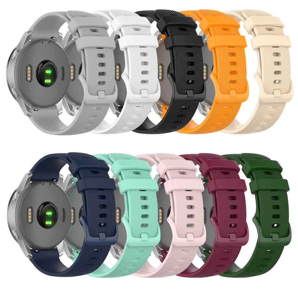 20 22mm Silicone Strap for Garmin Venu 3 Band Forerunner 265 255 245 Music Vivoactive 4 Band for Garmin Venu Sq 2 Plus Bracelet Gray 20mm โ image 5