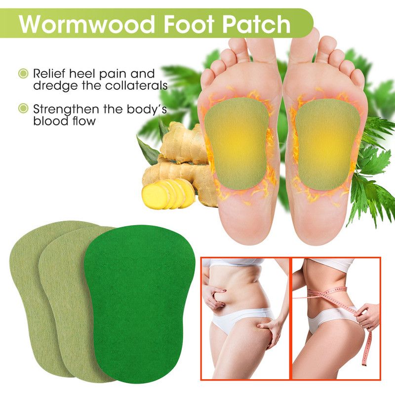 Wormwood Foot Patches Natural Herbal Warm Plaster, Long Lasting Heat Stickers for Foot Sole Relief โ image 2