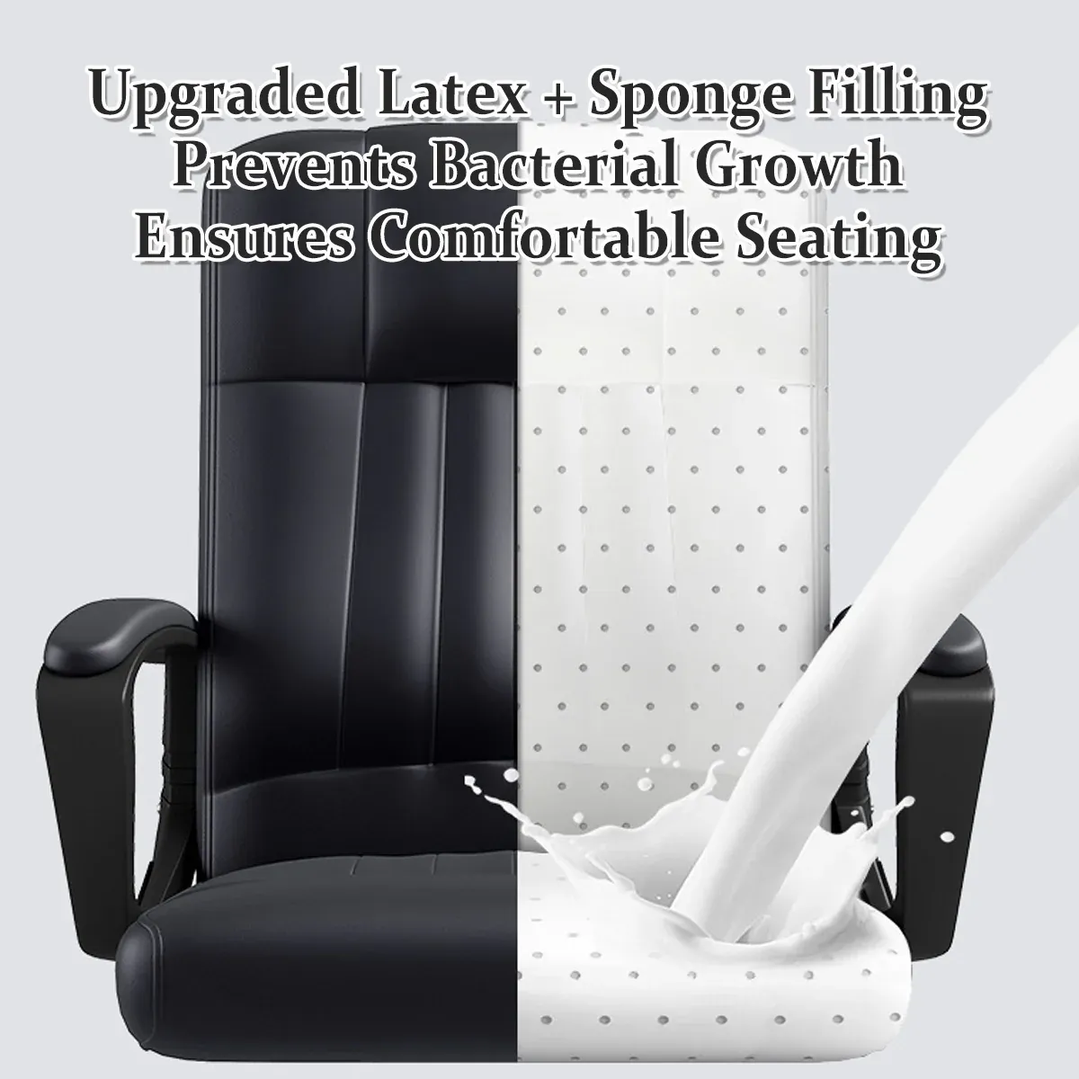 Swivel Office Chair Adjustable Height Padded Seat Computer Chair With Wheels โ image 4