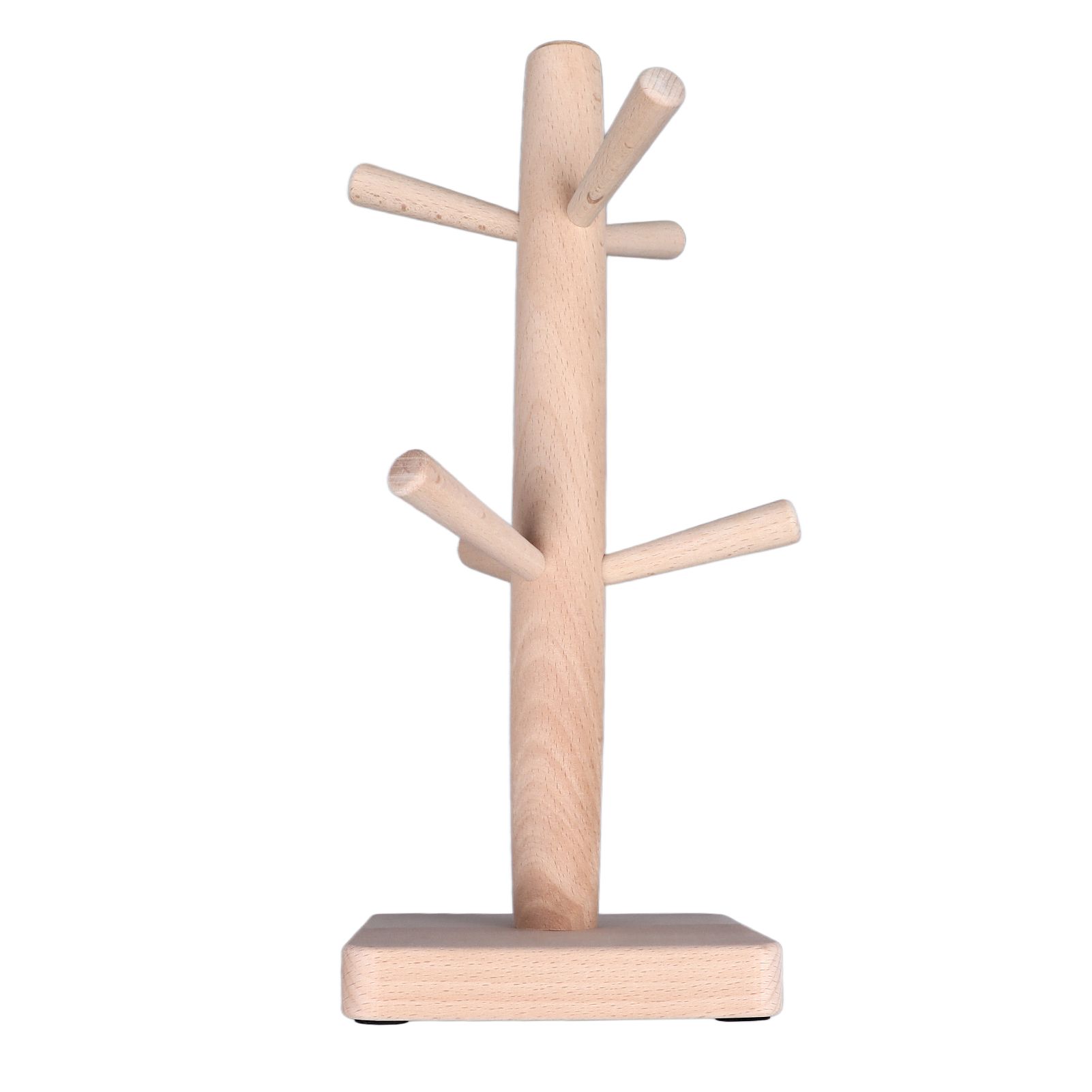 Mug Holder Tree Wood Hanger Stand with 6 Hooks Weighted Base Anti Slip Coffee Mug Rack for Kitchen Counter Cabinet โ image 3