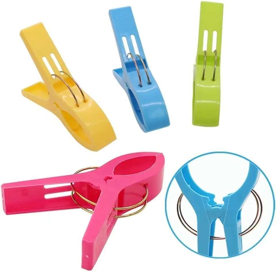 12 pcs Large Clothes Pegs, MultiColor, for Towel and Beach Towel — image 3