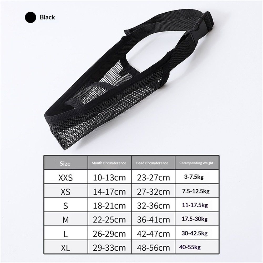 Dog Muzzle for Small Medium Large Dogs Poodle Retriever Doberman, Air Mesh Breathable and Drinkable Pet Mouth Guard for Anti-Biting Chewing Scavenging(Black,M) — image 4
