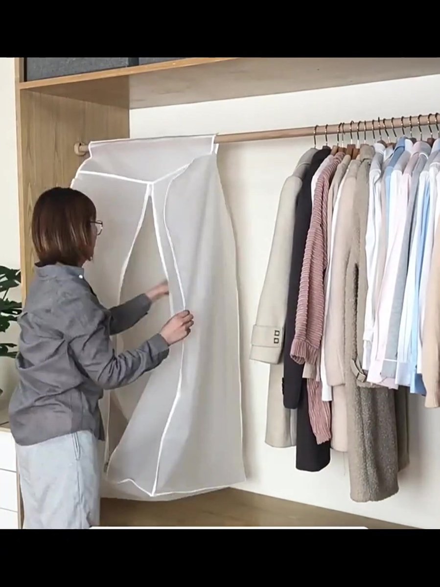 Garment Cover - Storage Bag - 90 × 100 × 50cm - Garment Bags with Zipper - Breathable & Dustproof - Transparent Window - Three-dimensional Dust Cover — image 2