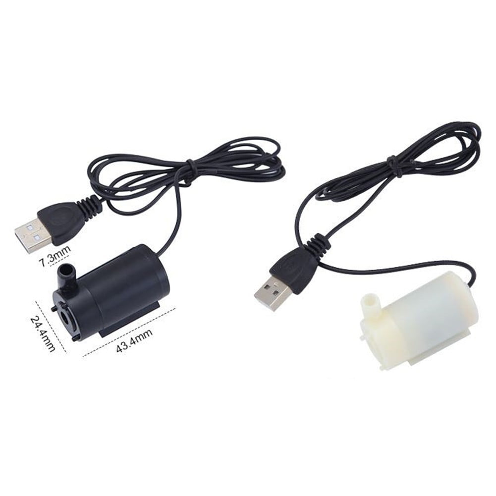Small Water Pump Silent Submersible USB 5V 1m Cable Garden Outdoor Fountain Tool Black Smile Home Black — image 5