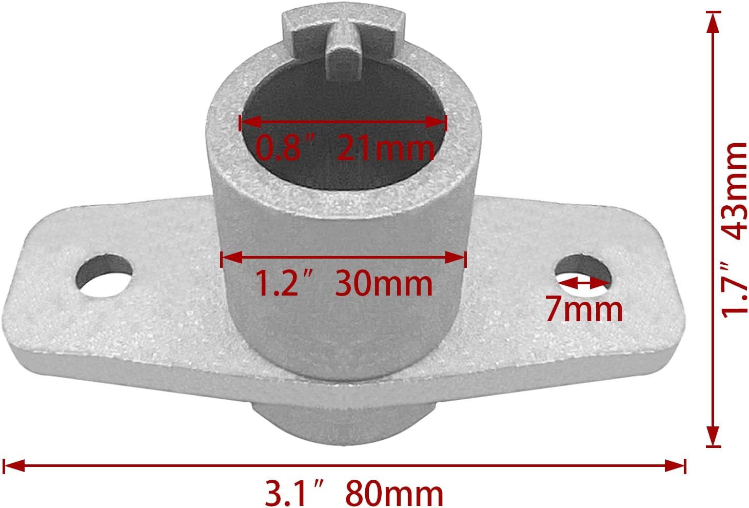 Top Mount Aluminum Oar Lock Socket Holder 90Degrees T-Shaped Boat Hardware Replacement for Marine Yacht Boat/Yacht Parts 2Pcs — image 2