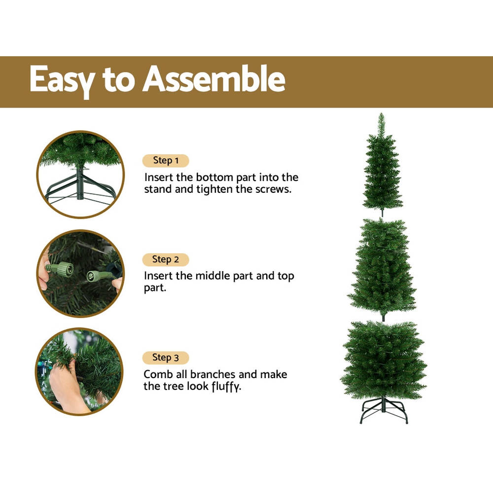 Jingle Jollys Christmas Tree 1.8m Pre-Lit 200 LED Lights Xmas Tree Decorations โ image 6