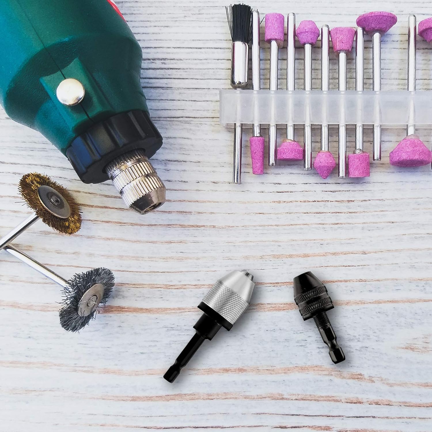 Keyless Drill Chuck Bit 1/4 Inch Hex Shank Keyless Drill Chuck Fast Change Converter Extension Screwdriver Adapter in 0.3-6.5 Mm, 0.3-3.6 mm for Tool — image 4