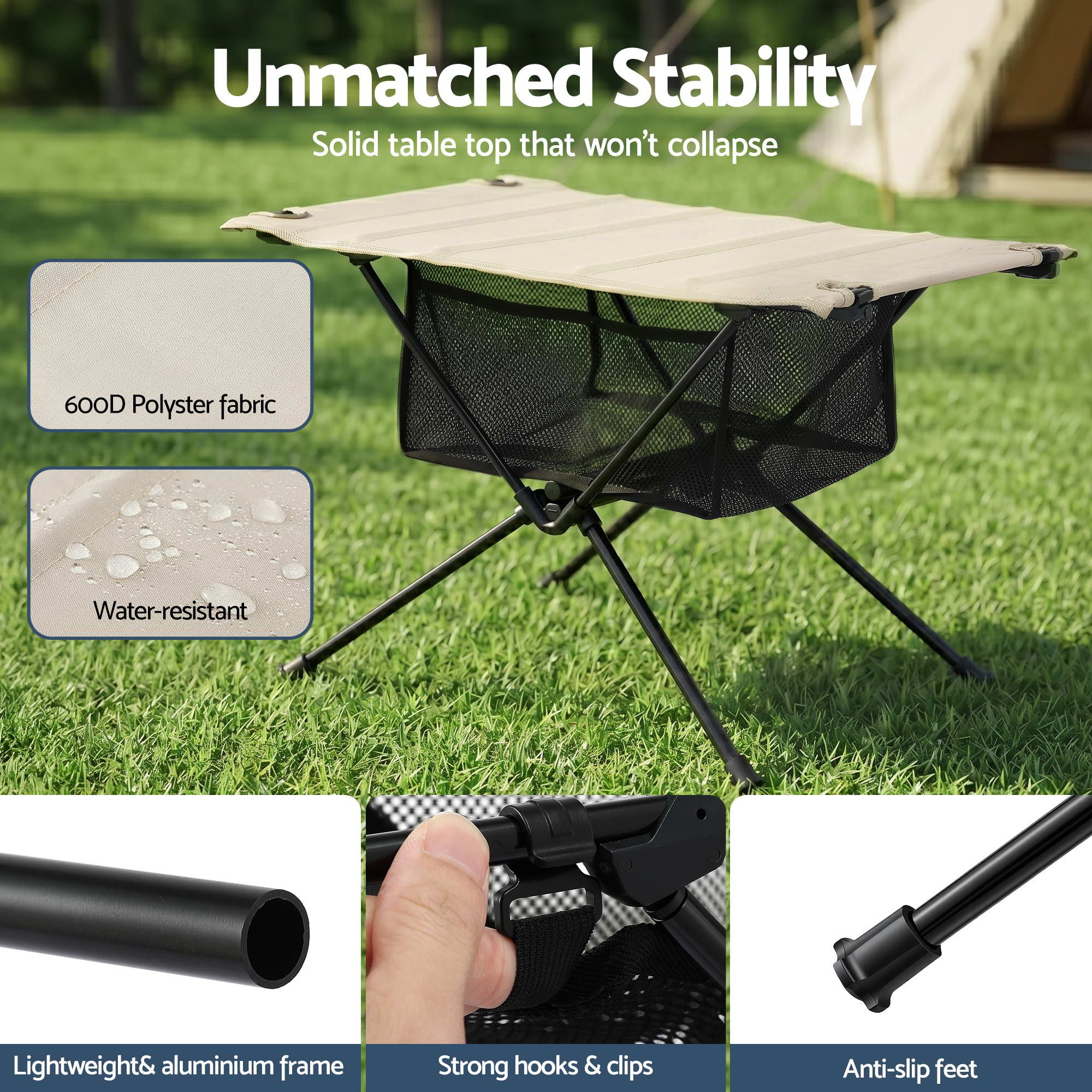 Weisshorn Folding Camping Table Portable Picnic Desk Camp Furniture โ image 6