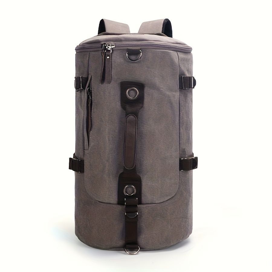 Retro Canvas Backpack Duffle Backpack Hybrid Vintage Travel Bag Canvas Laptop - Black - Size M