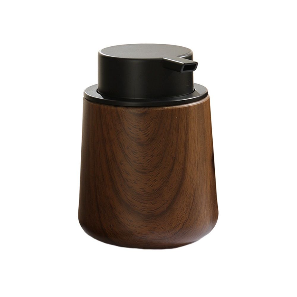 Lotion Dispenser - 250ML Refillable Hand Soap Dispenser Bathroom, Modern Liquid Soap Dispenser with Pump, Dish Dispenser for Kitchen,Walnut wood grain