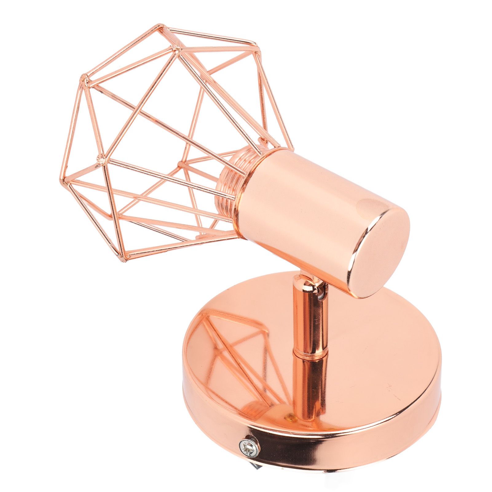 Swing Arm Wall Lamp 350 Degree Rotary Cage Shade Iron E14 Wall Lamp Holder for Rose Gold 85‑265V — image 5
