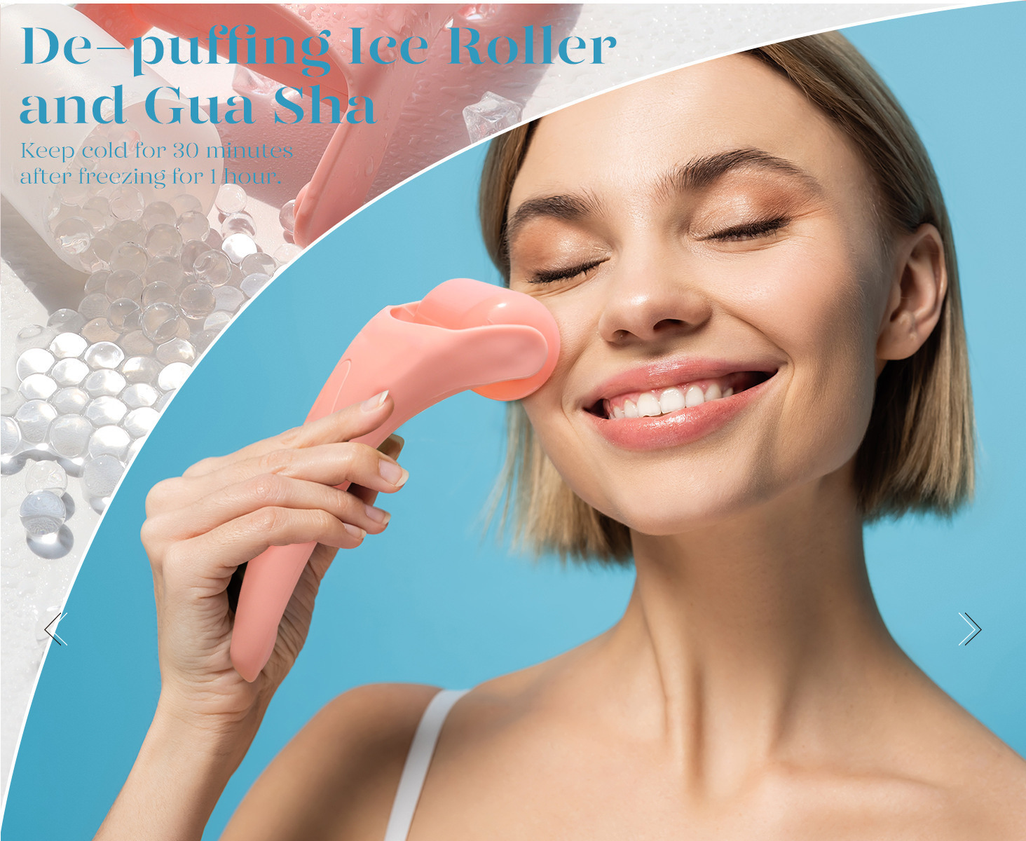 2-piece Green Face Ice Roller with Gel Cooling Head and Gua Sha Board- Reusable PP and Gel Cold Massage Tool for De-Puffing, Soothing, and Refreshing Skin โ image 4