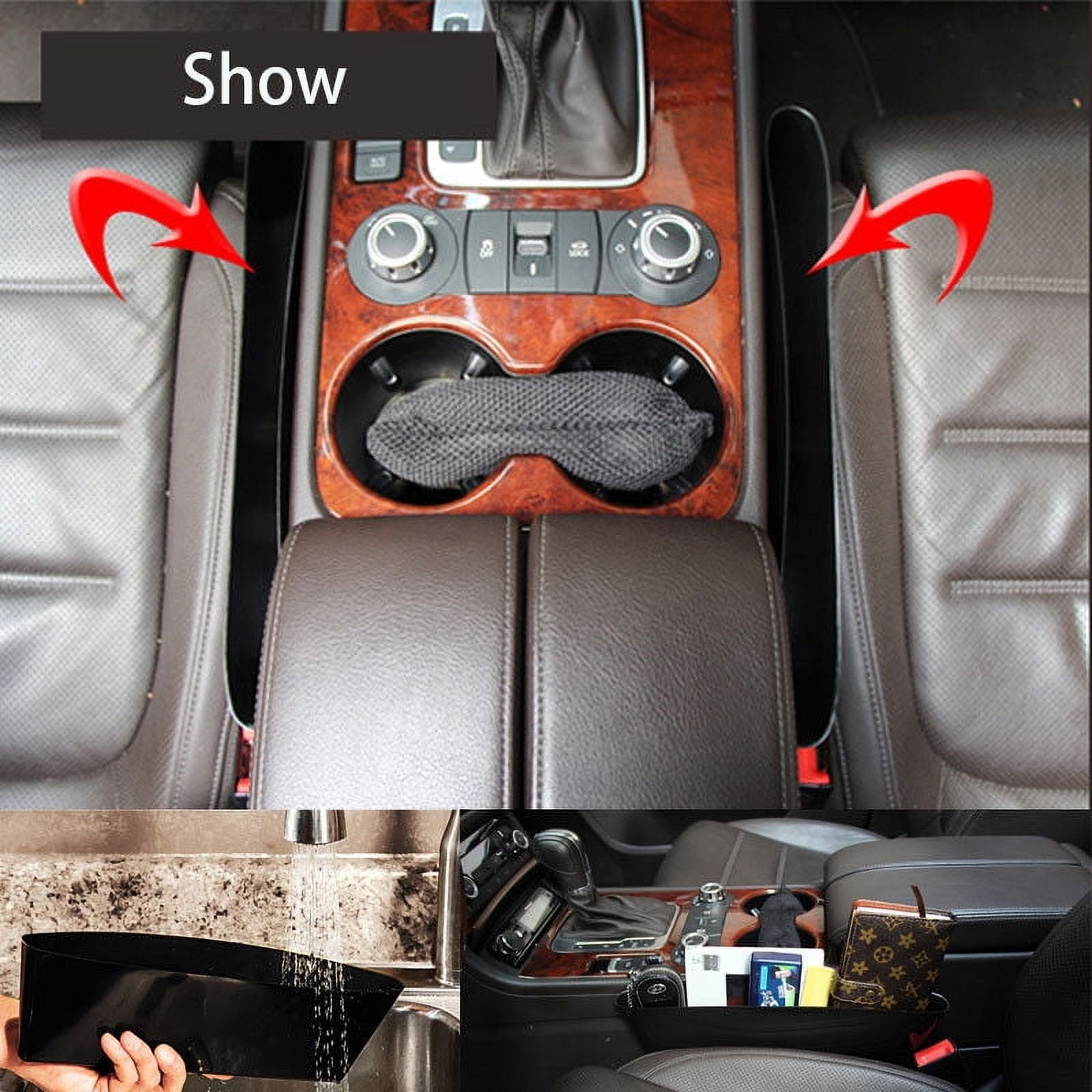Seat Gaps Filler for Car Impact Resistant Material for Vehicle Use Black 1Set — image 3