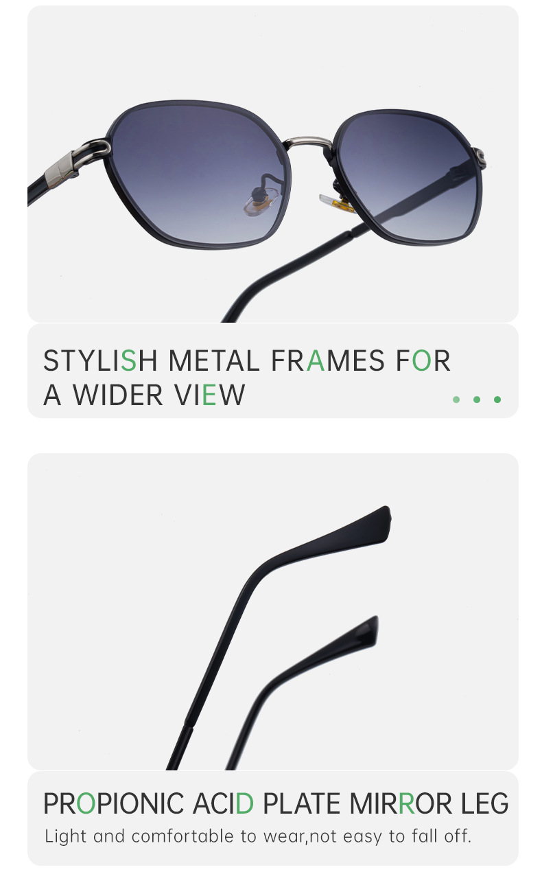 Blue Gradient Lenses Chic Oval Sunglasses for Women - UV400 Protection Lightweight Metal Frame, Comfortable Design โ image 5