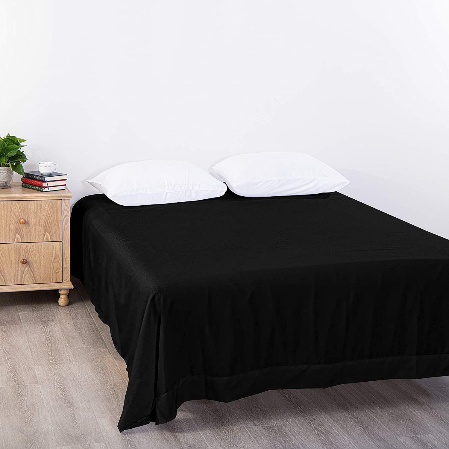 Elegant Comfort Premium Hotel Quality 1-Piece King Flat Sheet, Luxury and Softest 2000 Thread Count Bedding Flat Sheet(King,Black) — image 3