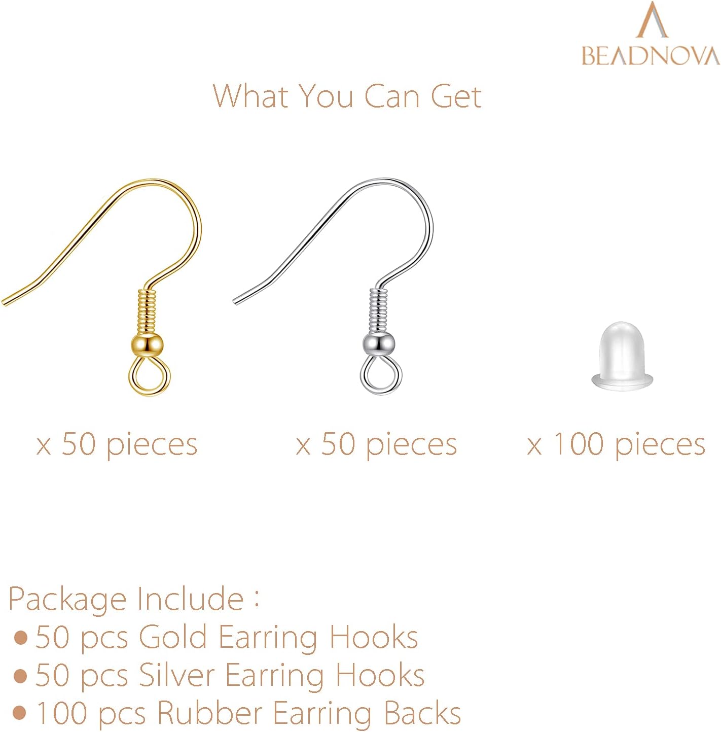 200pcs Mix Earring Hooks & Backs โ image 3
