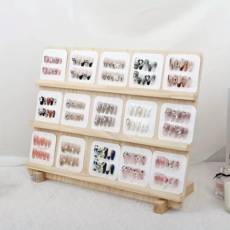 Wooden Earrings Display Rack Multi Tier Jewelry Stand Organizer Earrings Holder - 5-Tier โ image 6